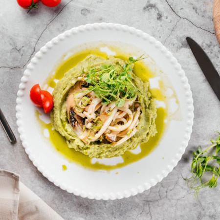 Бефстроганов с кальмаром